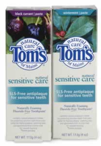 Tom's of maine - Toothpaste sensitive care sls-free antiplaque black currant 4 oz